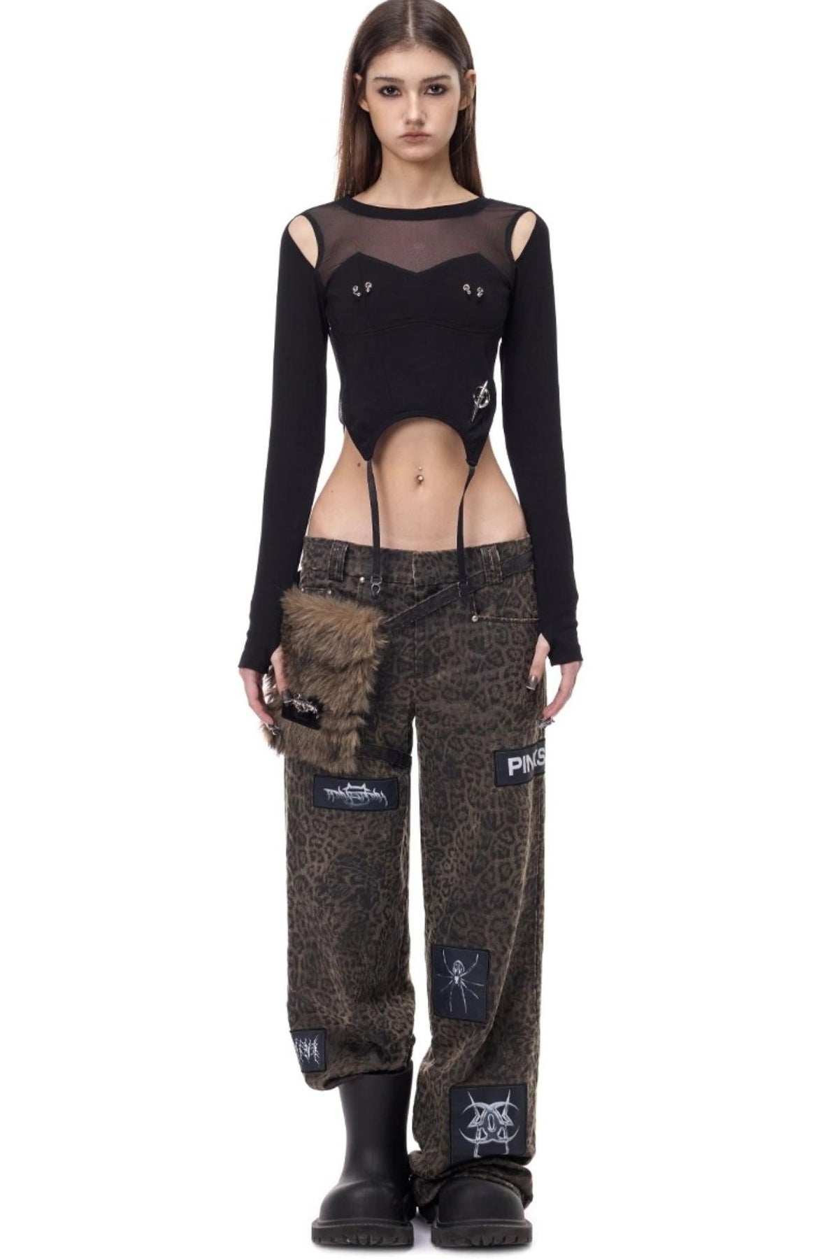 Electric Moon Mesh Top