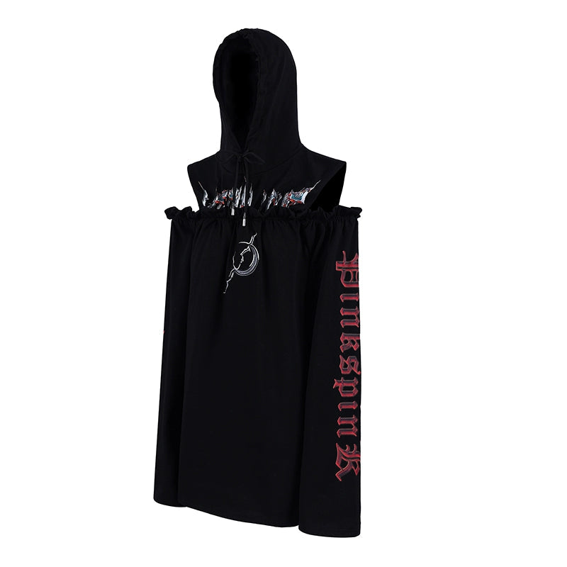 Electric Moon Off-Shoulder Dress