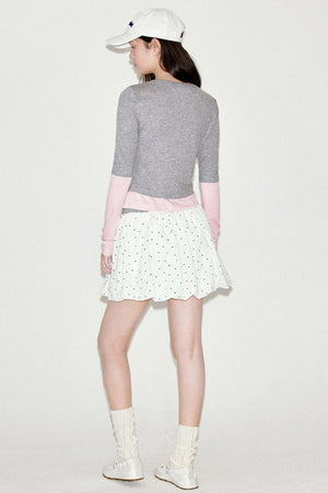 Elegant Ballet Knitted Blots Top