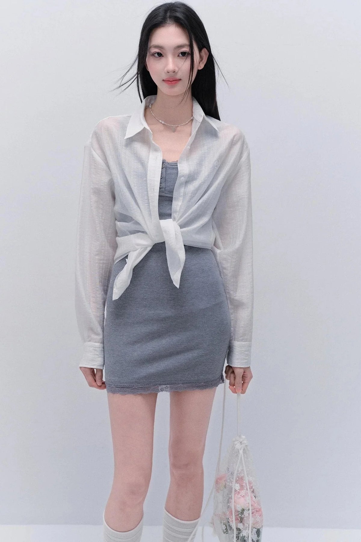 Elegant Blue Blouse Shirt