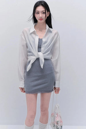 Elegant Blue Blouse Shirt