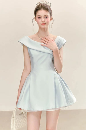 Elegant Blue Puffy Dress