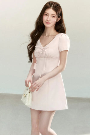 Elegant Bow Tie A-Line Dress