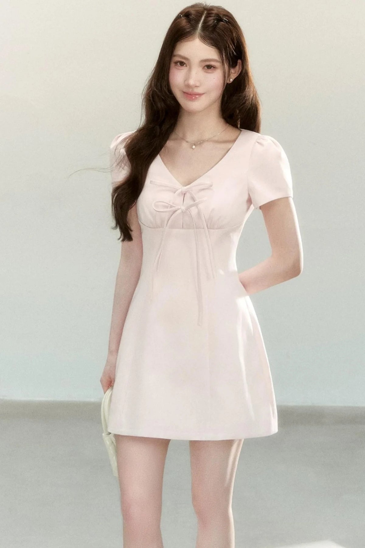 Elegant Bow Tie A-Line Dress