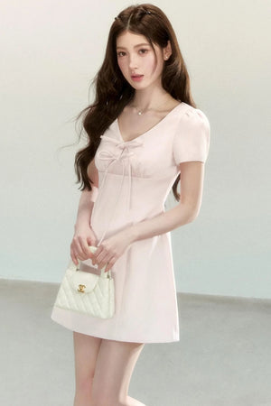 Elegant Bow Tie A-Line Dress