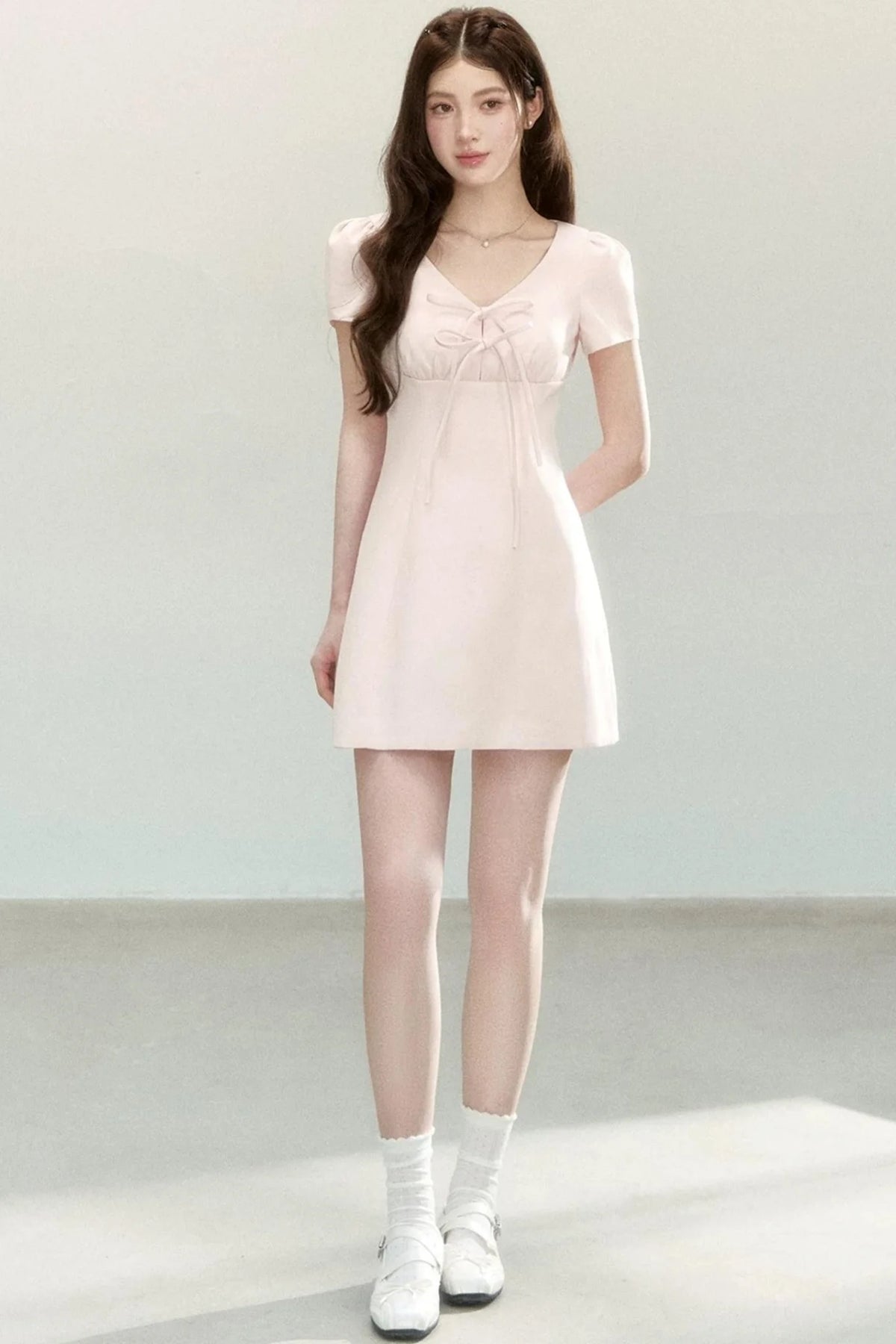 Elegant Bow Tie A-Line Dress