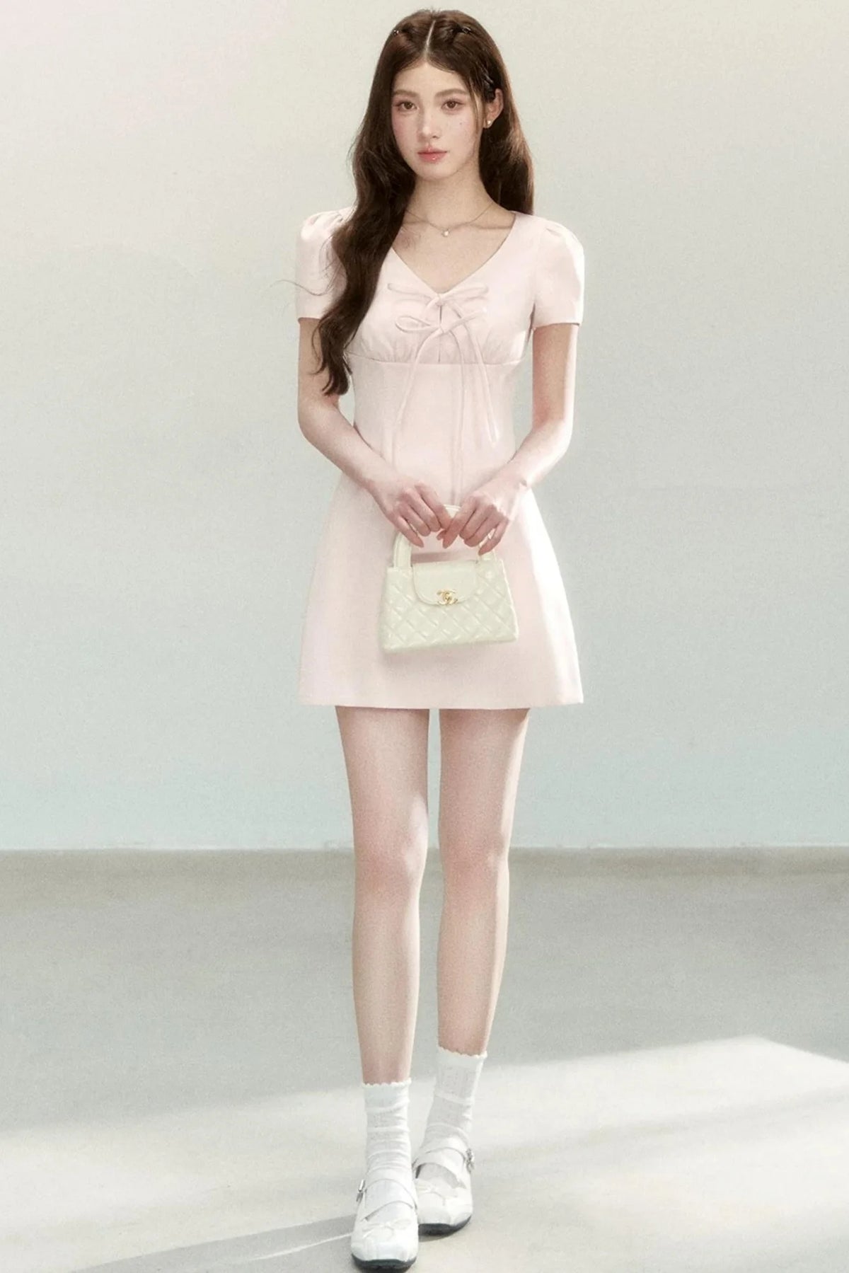 Elegant Bow Tie A-Line Dress