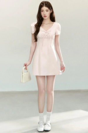 Elegant Bow Tie A-Line Dress