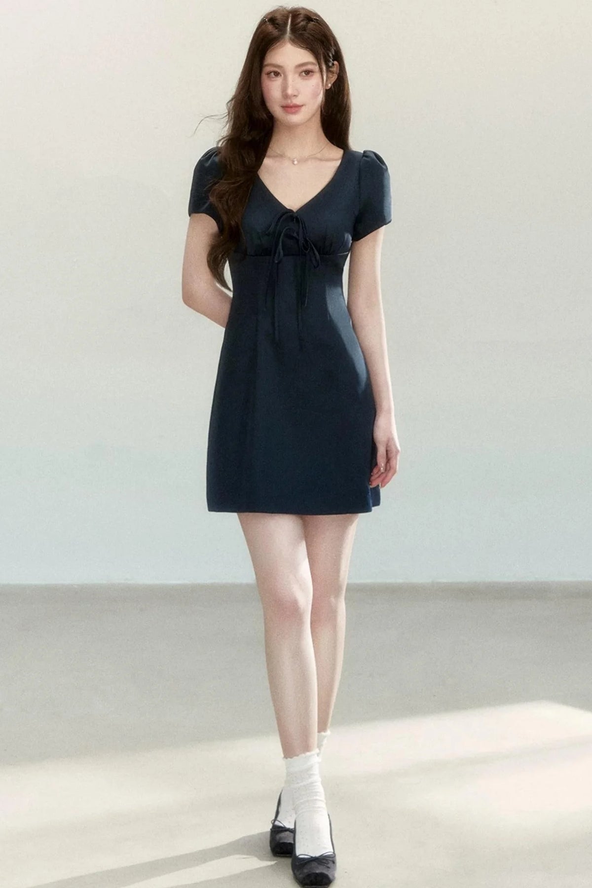 Elegant Bow Tie A-Line Dress