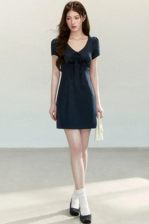 Elegant Bow Tie A-Line Dress