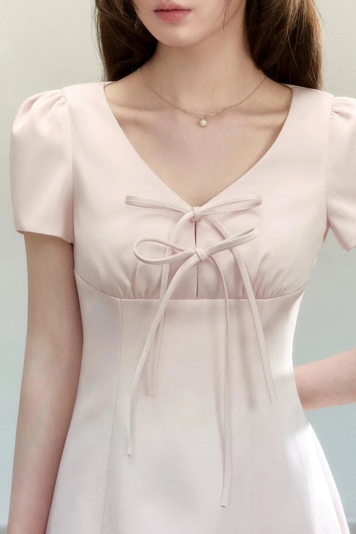 Elegant Bow Tie A-Line Dress