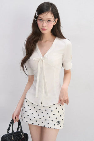 Elegant Bow Tie Blouse