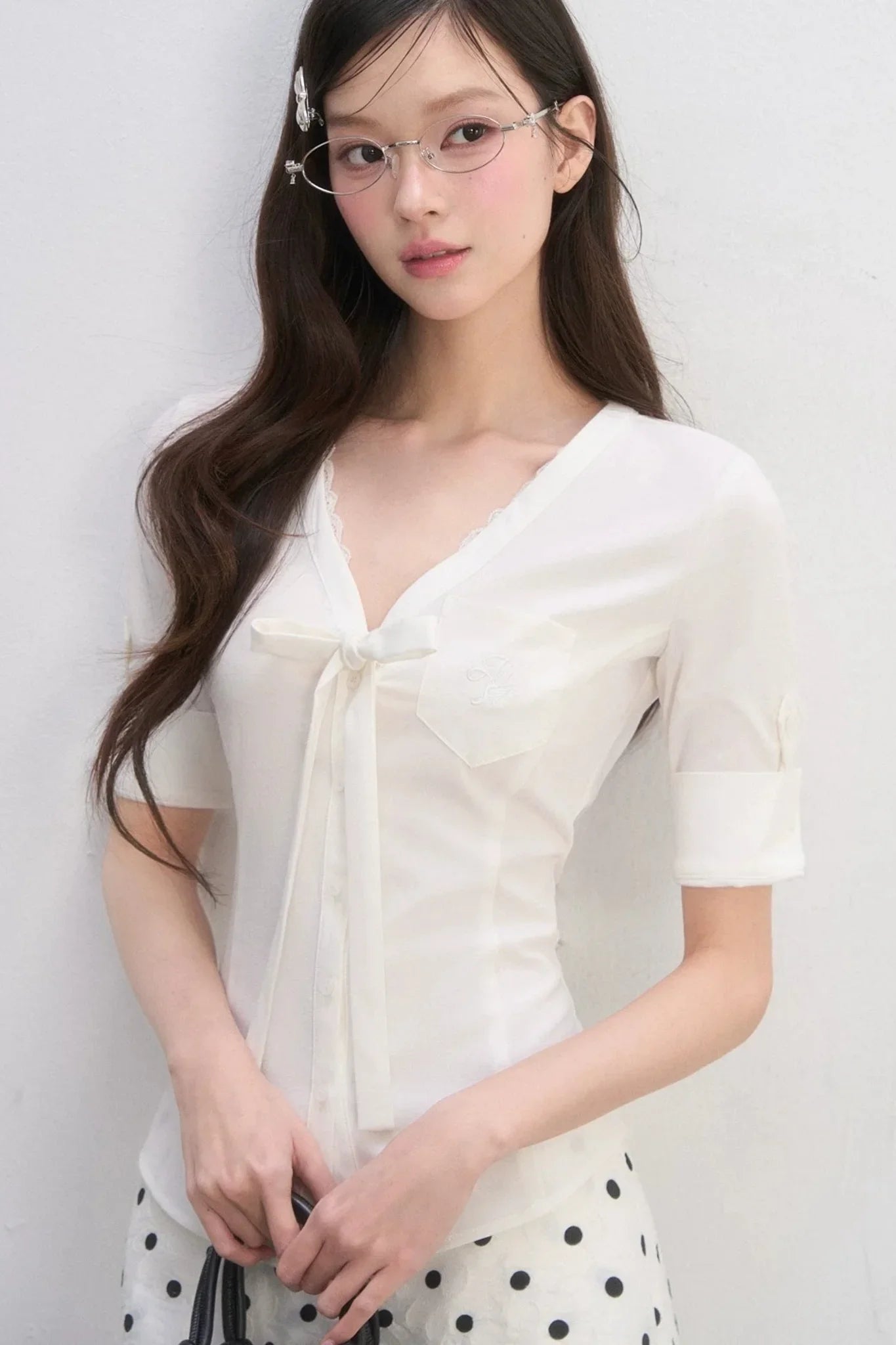 Elegant Bow Tie Blouse