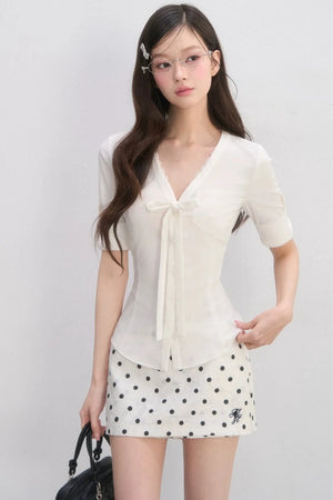 Elegant Bow Tie Blouse
