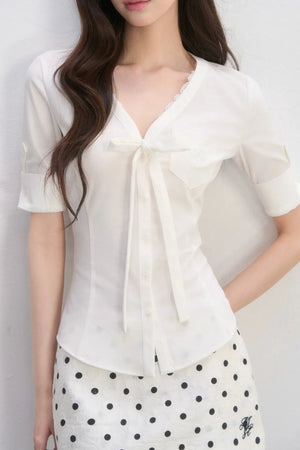 Elegant Bow Tie Blouse