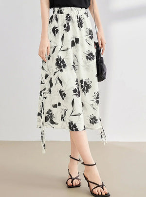 Elegant Chinese Style Smudge Skirt