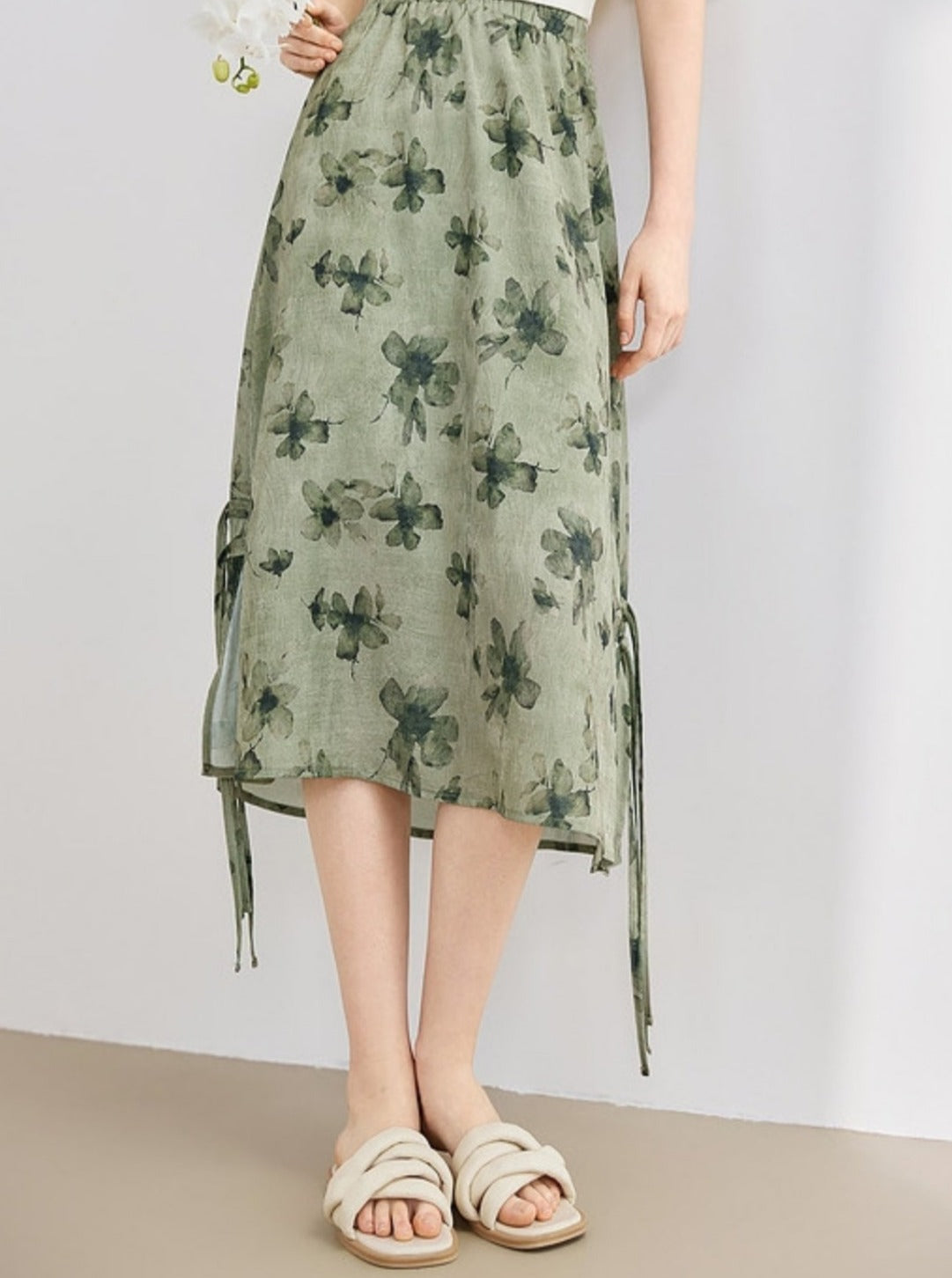 Elegant Chinese Style Smudge Skirt