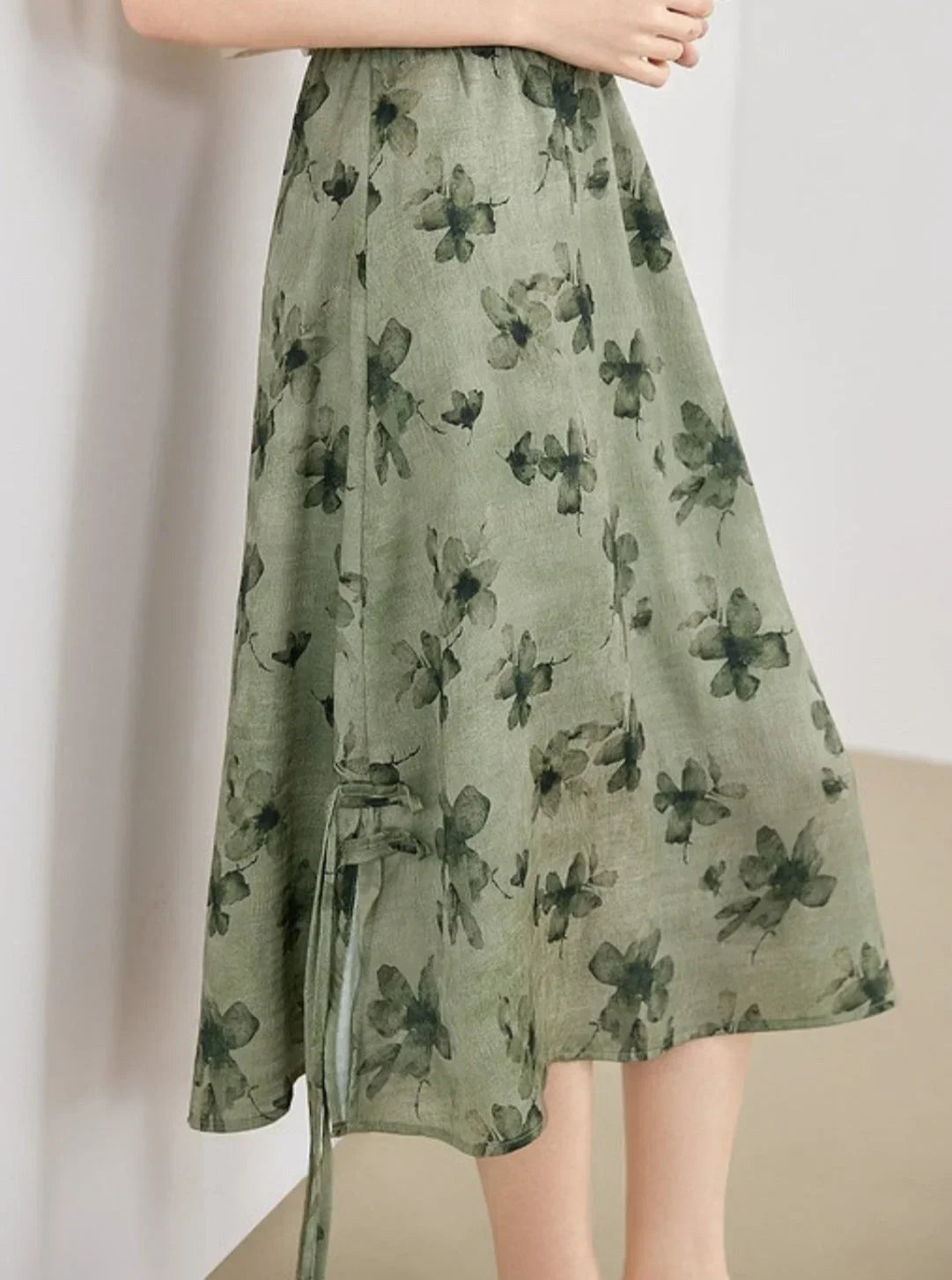 Elegant Chinese Style Smudge Skirt