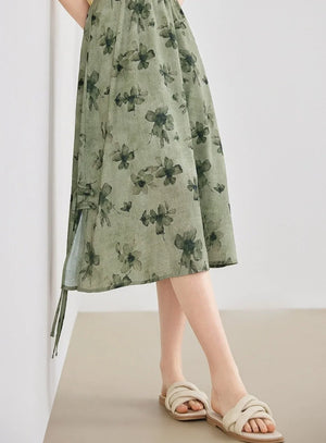 Elegant Chinese Style Smudge Skirt