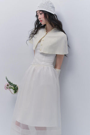 Elegant Cloak Skirt Dress Set-Up