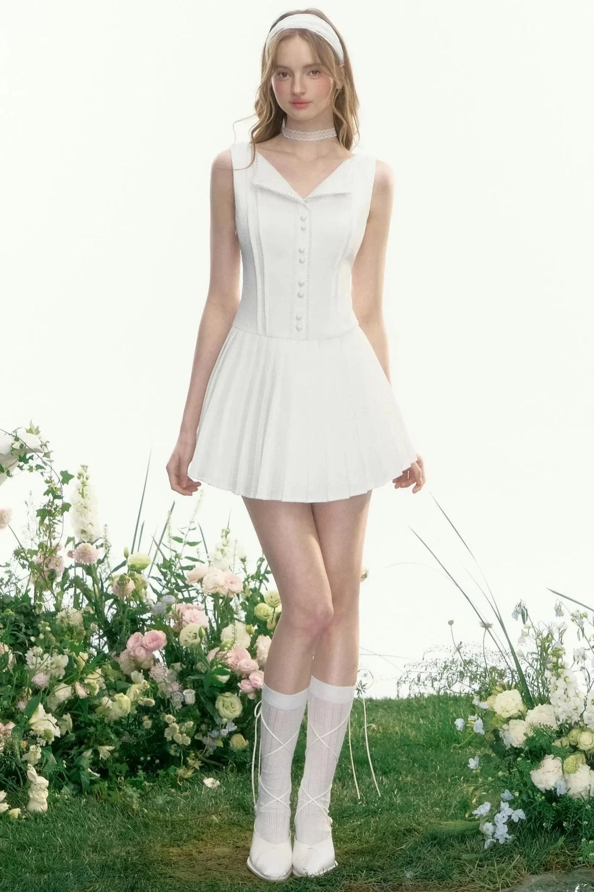 Elegant Crinkle Lace Dress