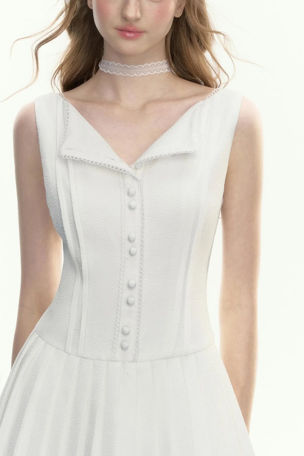 Elegant Crinkle Lace Dress