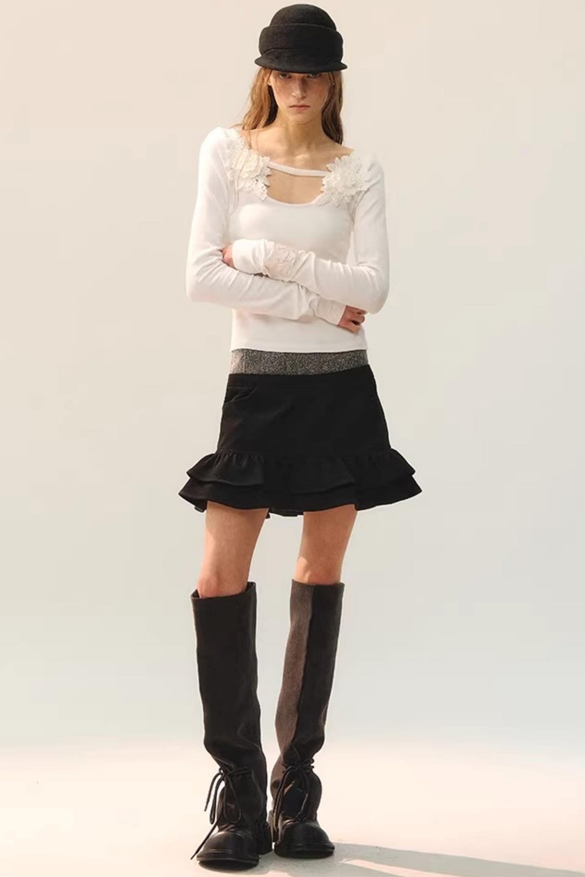 Elegant Floral Ribbon Blouse