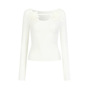 Elegant Floral Ribbon Blouse