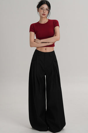 Elegant High-Waisted Crop Top