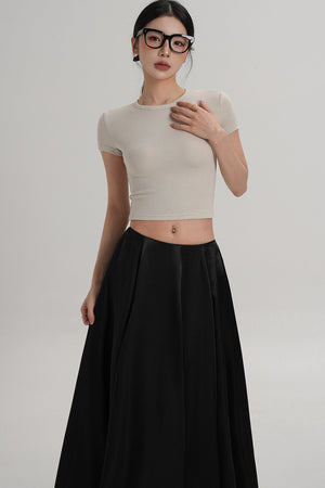 Elegant High-Waisted Crop Top