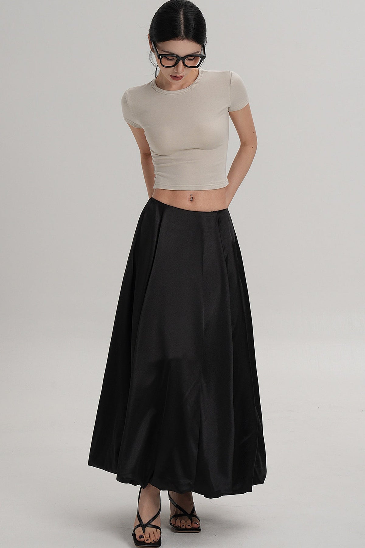 Elegant High-Waisted Crop Top