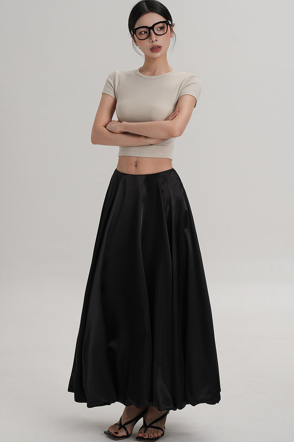 Elegant High-Waisted Crop Top
