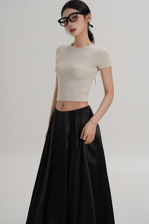 Elegant High-Waisted Crop Top