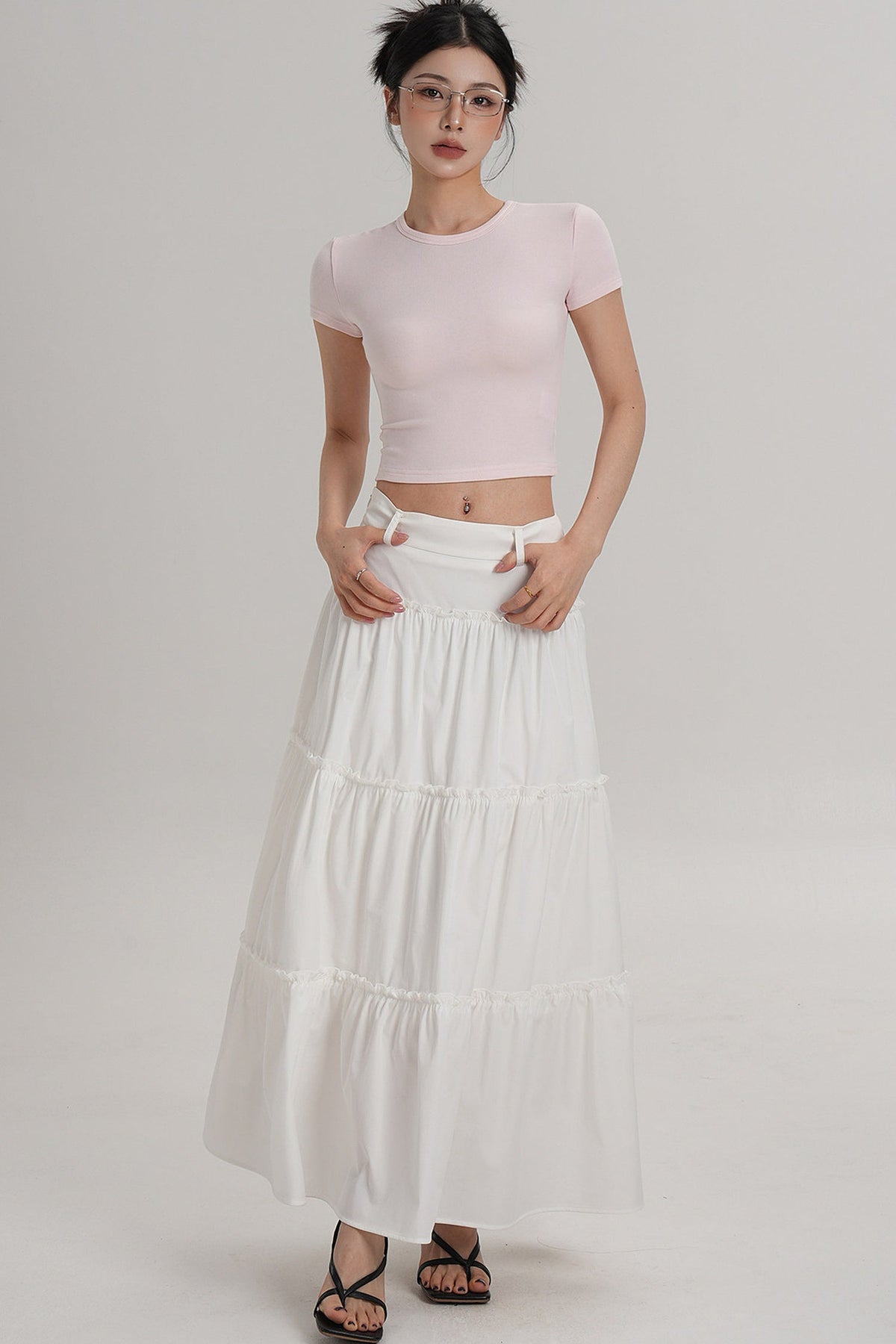 Elegant High-Waisted Crop Top