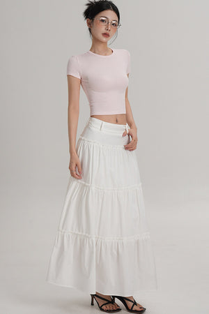 Elegant High-Waisted Crop Top