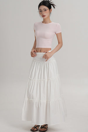 Elegant High-Waisted Crop Top