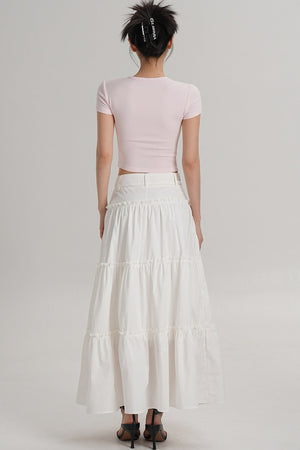 Elegant High-Waisted Crop Top