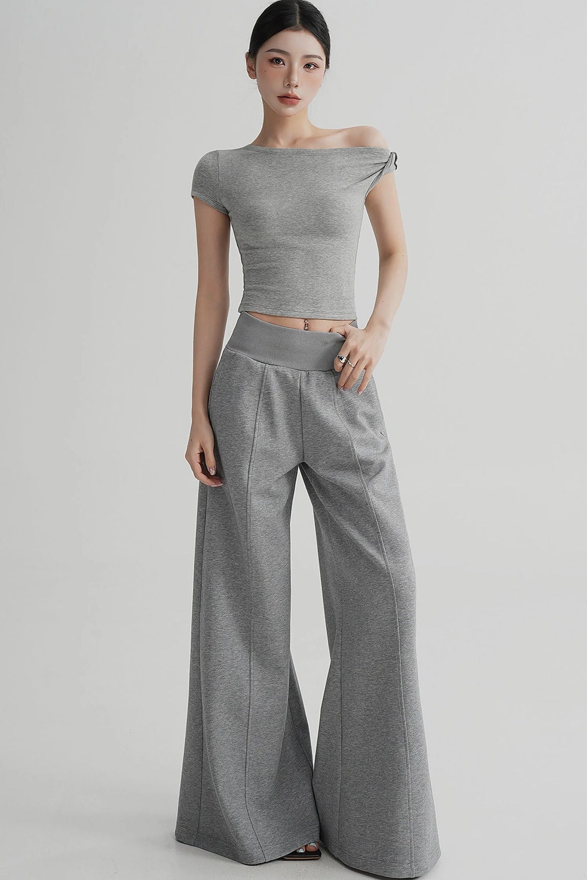Elegant High-Waisted Flared Pants