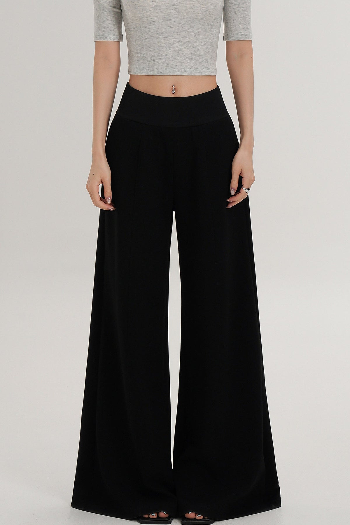 Elegant High-Waisted Flared Pants