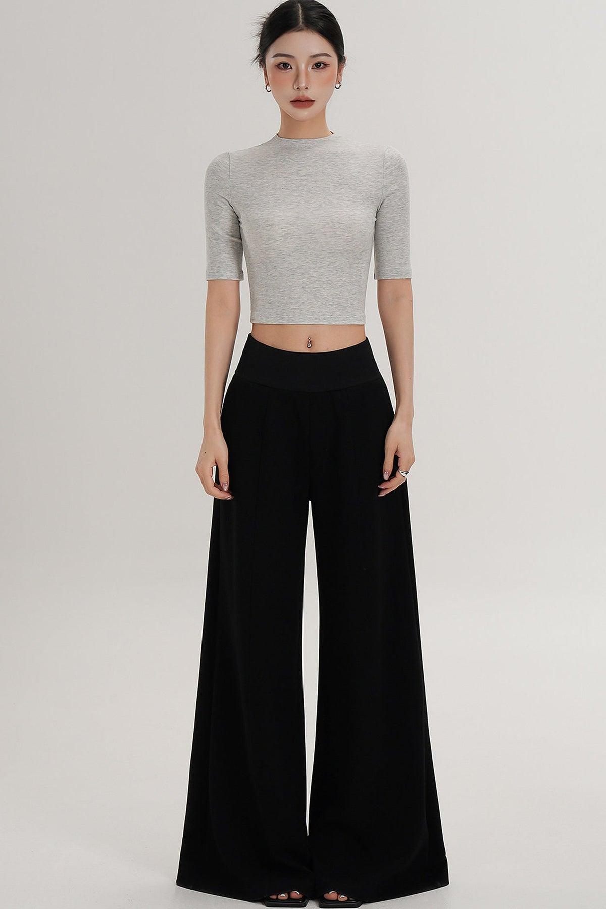 Elegant High-Waisted Flared Pants