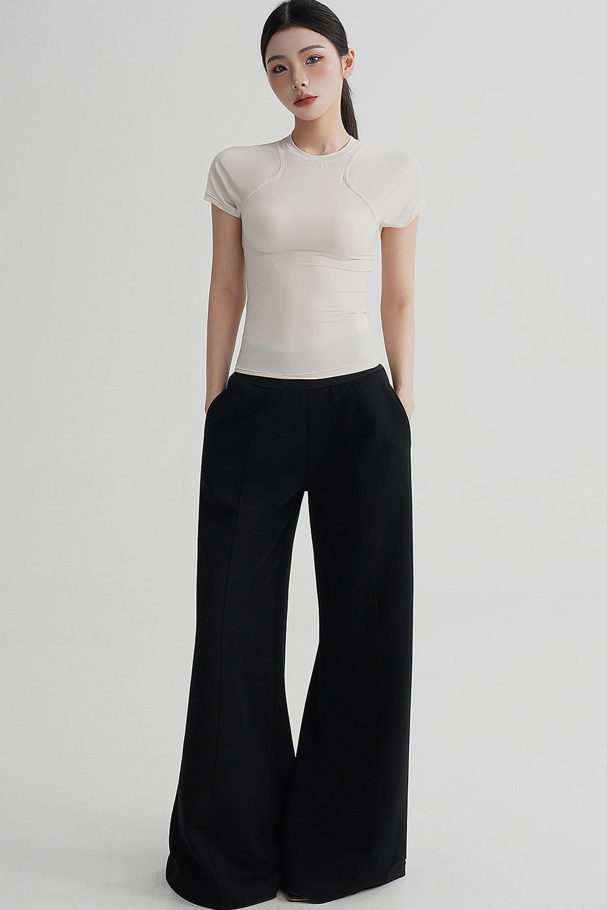Elegant High-Waisted Flared Pants