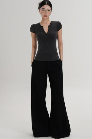 Elegant High-Waisted Flared Pants