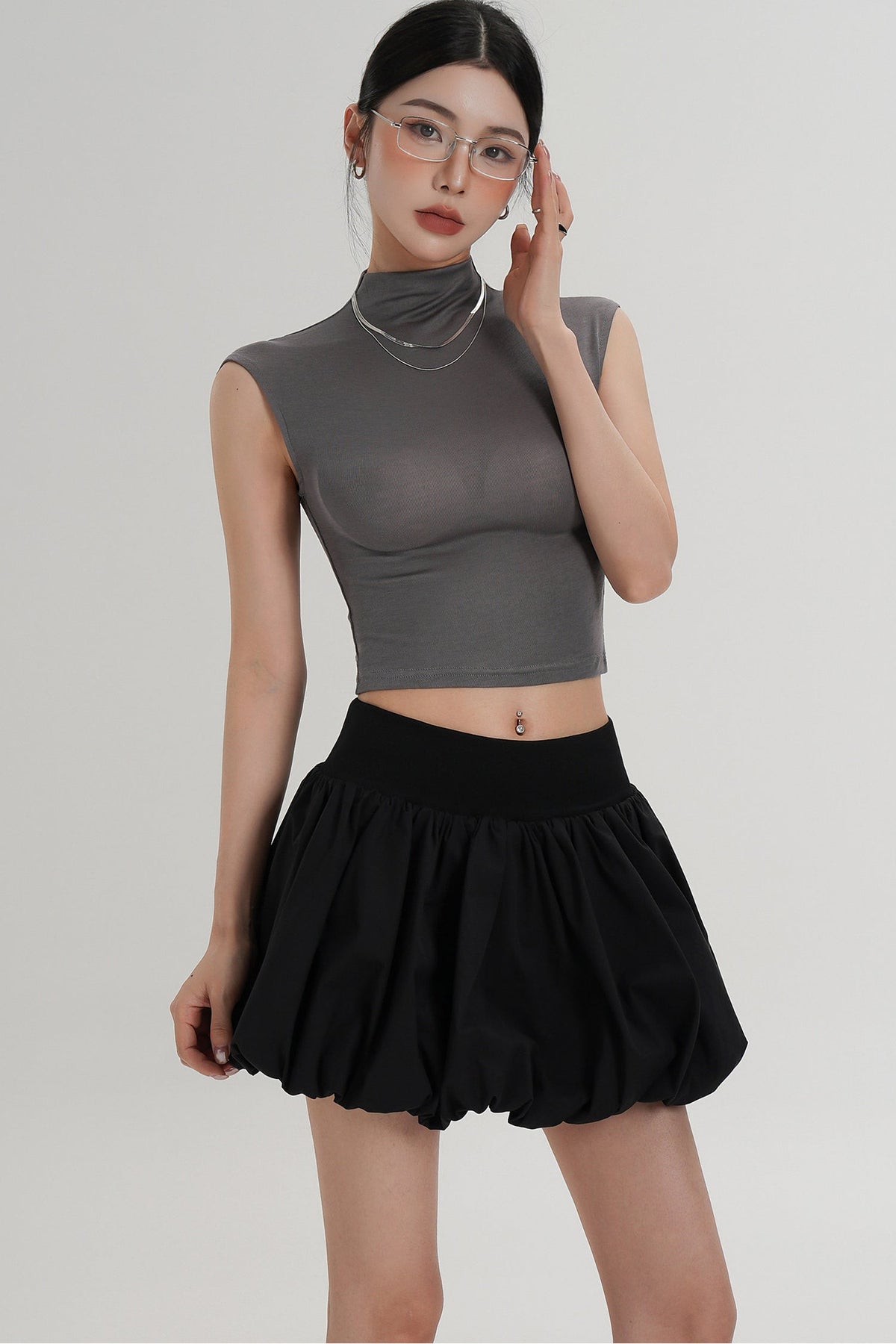Elegant High-Waisted Sleeveless Top
