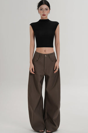 Elegant High-Waisted Sleeveless Top