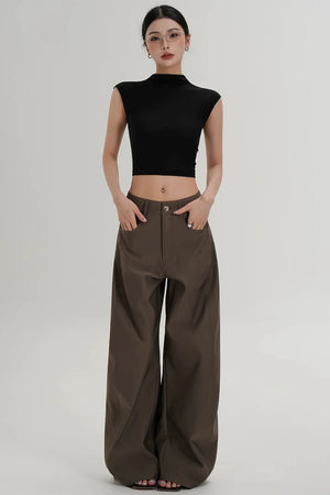 Elegant High-Waisted Sleeveless Top