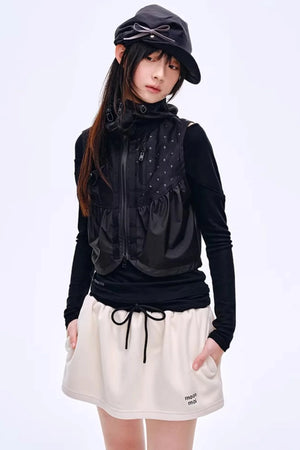 Elegant Irregular Pleated Newsboy Cap