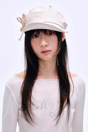 Elegant Irregular Pleated Newsboy Cap