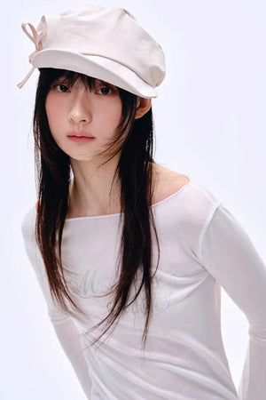 Elegant Irregular Pleated Newsboy Cap