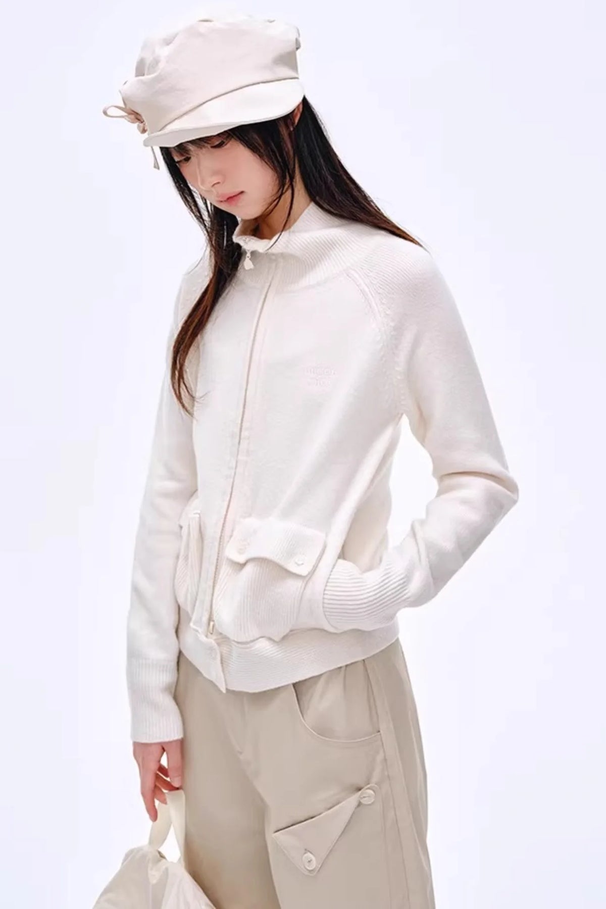 Elegant Irregular Pleated Newsboy Cap