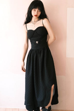 Elegant Jacquard Strap Dress